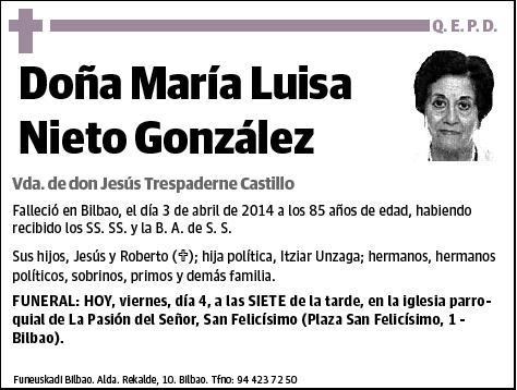 NIETO GONZALEZ,MARIA LUISA