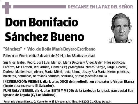 SANCHEZ BUENO,BONIFACIO