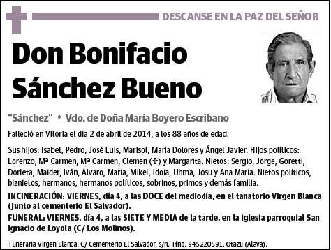 SANCHEZ BUENO,BONIFACIO