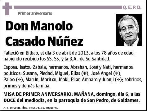 CASADO NUÑEZ,MANOLO