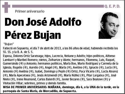 PEREZ BUJAN,JOSE ADOLFO