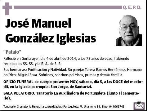 GONZALEZ IGLESIAS,JOSE MANUEL