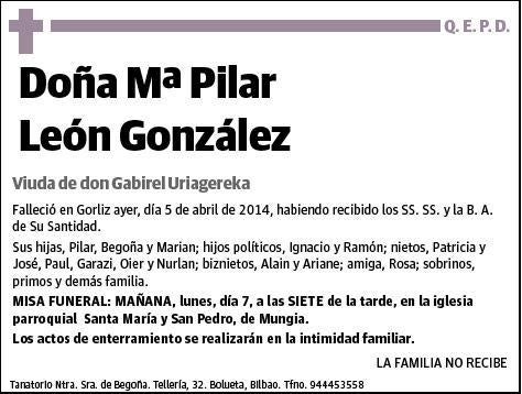 LEON GONZALEZ,Mª PILAR