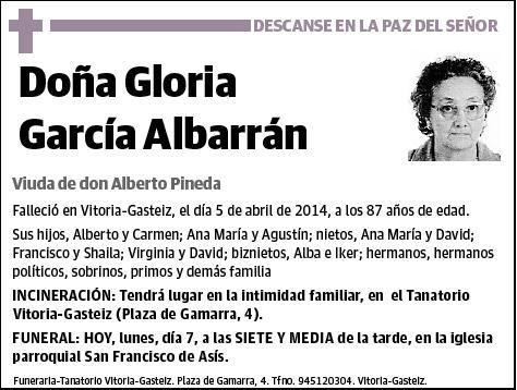 GARCIA ALBARRAN,GLORIA