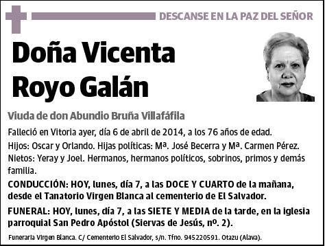 ROYO GALAN,VICENTA