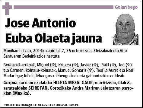 EUBA OLAETA,JOSE ANTONIO