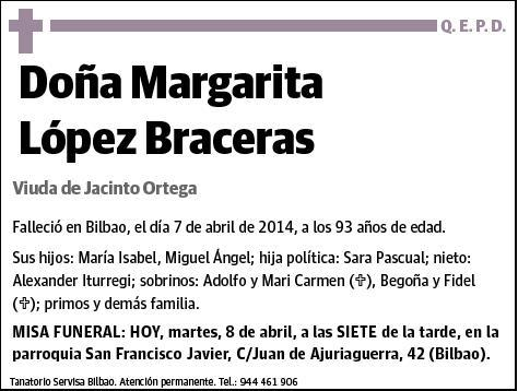 LOPEZ BRACERAS,MARGARITA