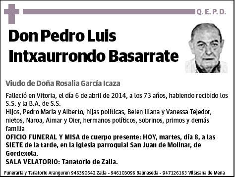 INTXAURRONDO BASARRATE,PEDRO LUIS