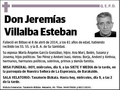 VILLALBA ESTEBAN,JEREMIAS