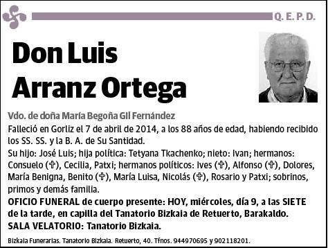 ARRANZ ORTEGA,LUIS