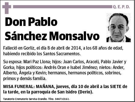 SANCHEZ MONSALVO,PABLO