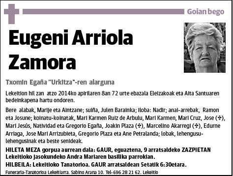 ARRIOLA ZAMORA,EUGENI