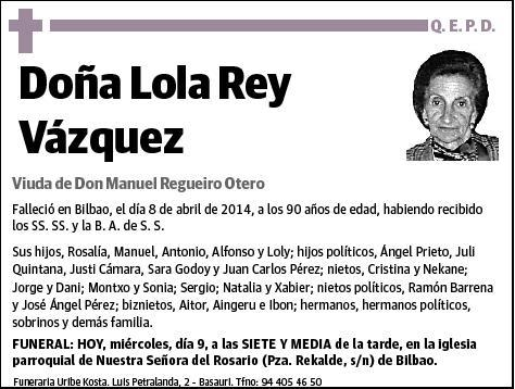 REY VAZQUEZ,LOLA