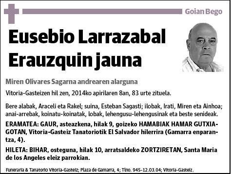 LARRAZABAL ERAUZQUIN,EUSEBIO