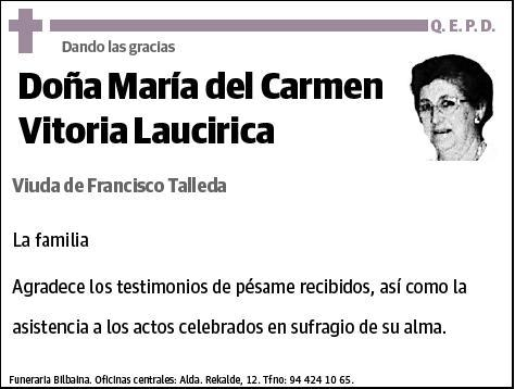 VITORIA LAUCIRICA,MARIA DEL CARMEN