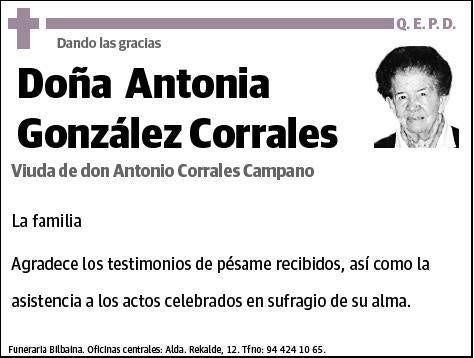 GONZALEZ CORRALES,ANTONIA