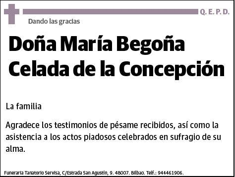 CELADA DE LA CONCEPCION,MARIA BEGOÑA