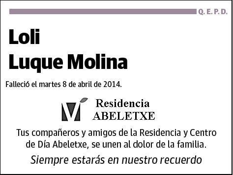 LUQUE MOLINA,LOLI