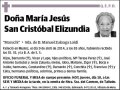 SAN CRISTOBAL ELIZUNDIA,MARIA JESUS