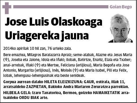 OLASKOAGA URIAGEREKA,JOSE LUIS