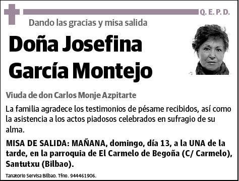 GARCIA MONTEJO,JOSEFINA