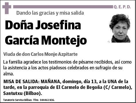 GARCIA MONTEJO,JOSEFINA