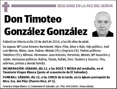 GONZALEZ GONZALEZ,TIMOTEO