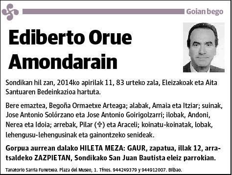 ORUE AMONDARAIN,EDIBERTO