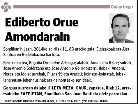 ORUE AMONDARAIN,EDIBERTO