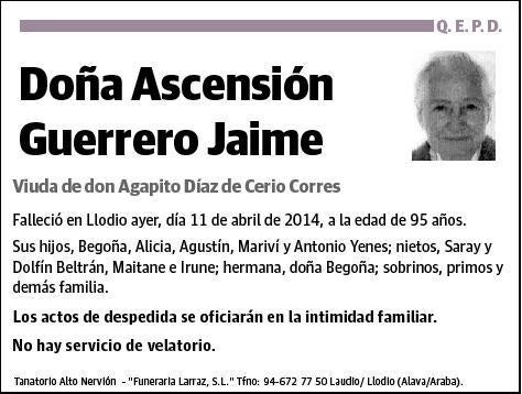 GUERRERO JAIME,ASCENSION