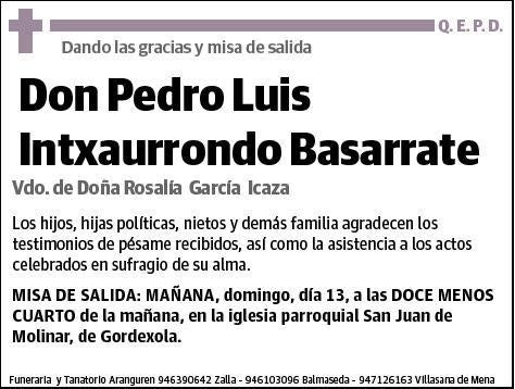 INTXAURRONDO BASARRATE,PEDRO LUIS