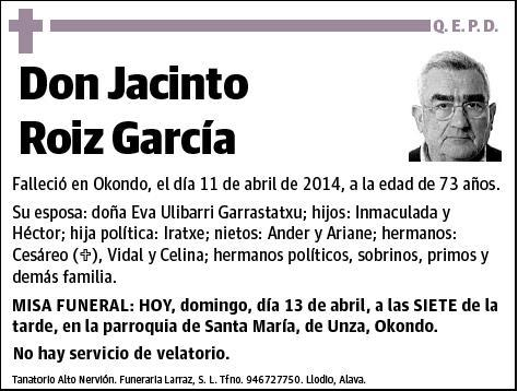 ROIZ GARCIA,JACINTO