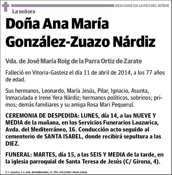 GONZALEZ-ZUAZO NARDIZ,ANA MARIA