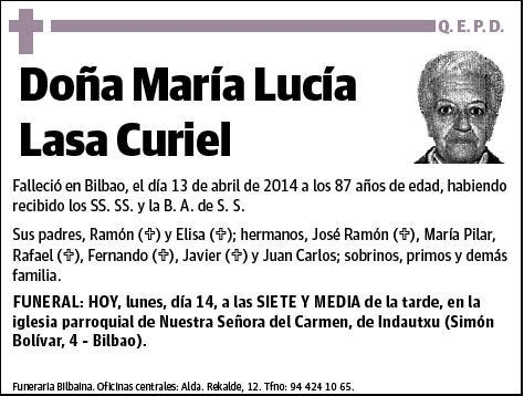 LASA CURIEL,MARIA LUCIA