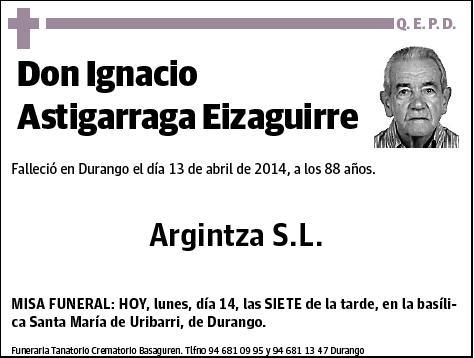 ASTIGARRAGA EIZAGUIRRE,IGNACIO