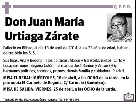 URTIAGA ZARATE,JUAN MARIA