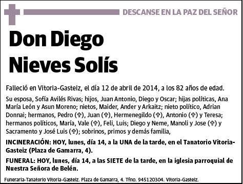 NIEVES SOLIS,DIEGO