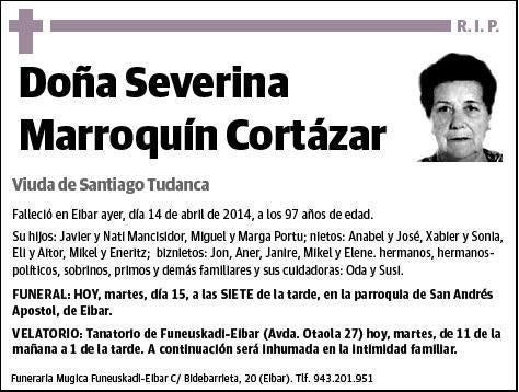 MARROQUIN CORTAZAR,SEVERINA