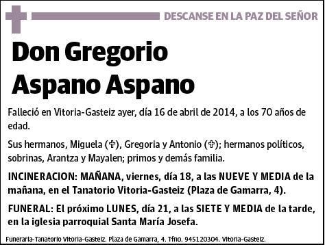 ASPANO ASPANO,GREGORIO