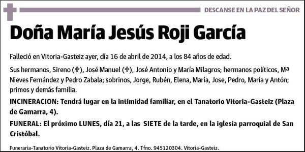 ROJI GARCIA,MARIA JESUS