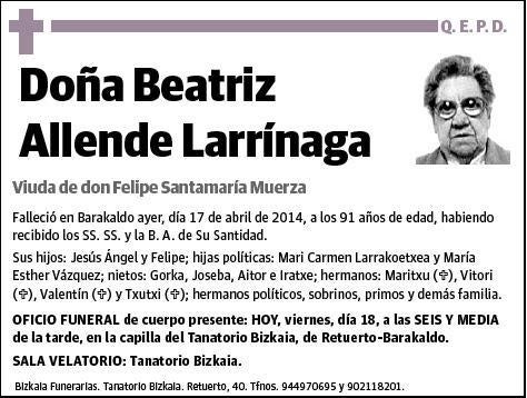 ALLENDE LARRINAGA,BEATRIZ