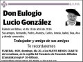 LUCIO GONZALEZ,EULOGIO