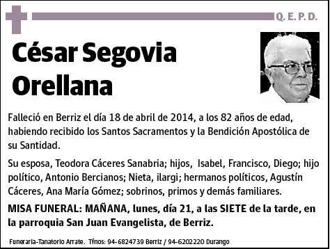 SEGOVIA ORELLANA,CESAR