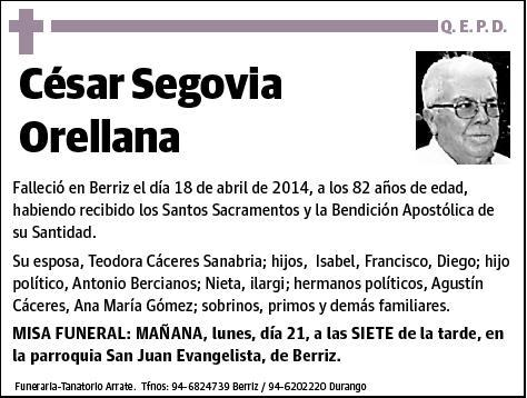 SEGOVIA ORELLANA,CESAR