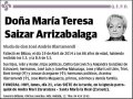 SAIZAR ARRIZABALAGA,MARIA TERESA