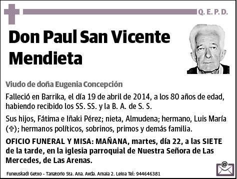 SAN VICENTE MENDIETA,PAUL