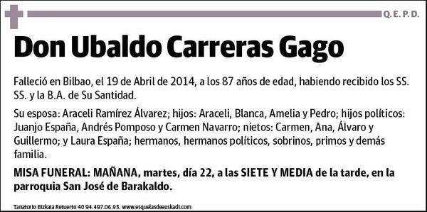 CARRERAS GAGO,UBALDO