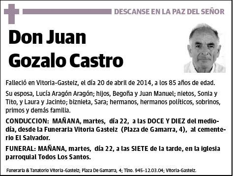 GOZALO CASTRO,JUAN