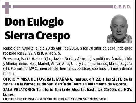 SIERRA CRESPO,EULOGIO