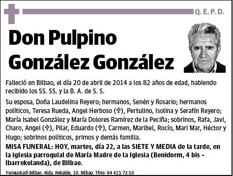 GONZALEZ GONZALEZ,PULPINO